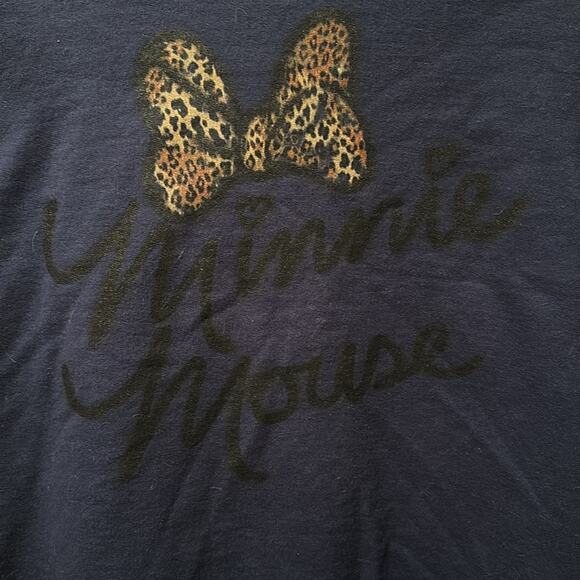 Vintage Disney Minnie Mouse cheetah bow sweater sz S - Picture 2 of 5